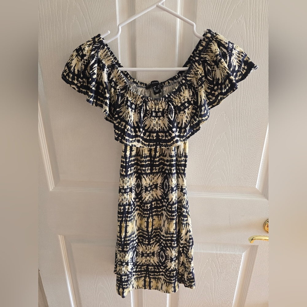 Black and Cream Patterned Dress